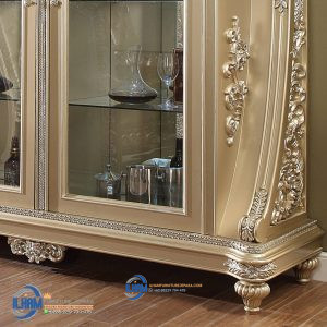 Bufet Lemari Hias, Lemari Hias Kaca, Lemari Hias Kayu Jati, Lemari Hias Klasik, Lemari Hias Mewah, Lemari Hias Minimalis, Lemari Hias Ruang Tamu, Lemari Hias Sudut, Lemari Hias Terbaru, Lemari Hias TV, Model Lemari Sudut, Lemari Hias, Desain Lemari Hias Klasik Gold Mewah Raflessia Jepara