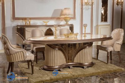 Dining Set Meja Makan Klasik Asia Luxury