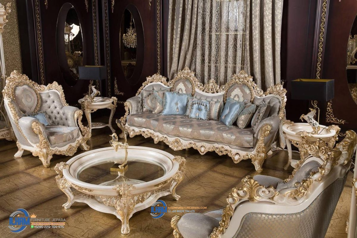 Desain Sofa Tamu, Furniture Luxury, Furniture Mewah, Harga Sofa Tamu, Kursi Sofa Tamu, Living Room, Ruang Tamu, Ruang Tamu Mewah, Sofa Tamu Klasik, Sofa Tamu Mewah,Set Sofa Tamu Jepara Klasik Mewah Baroque