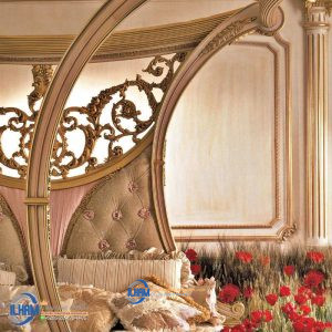 Custom Ukir Kayu Jepara Tempat Tidur Mewah Kanopi Kerajaan