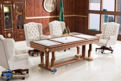 Furnitur Ruang Meeting Meja Rapat Kantor Mewah Klasik Jepara