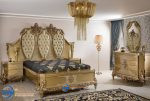 Set Kamar Tidur Klasik Gold Champagne Color Ukiran Beautiful