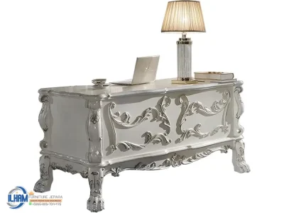 Desain Meja Kantor Klasik, Desain Ruang Kantor Direktur, Kursi Direktur, Kursi Kantor, Kursi Ruang Rapat, Meja Kantor Direktur, Meja Kantor Direktur Minimalis, Meja Kantor Ikea, Meja Kantor Informa, Meja Kantor Jati, Meja Ruang Direktur, Meja Ruang Rapat, Ruang Kerja, Jual Meja Kerja Kantor Executive White Finish Set Kursi Direktur Klasik Mewah