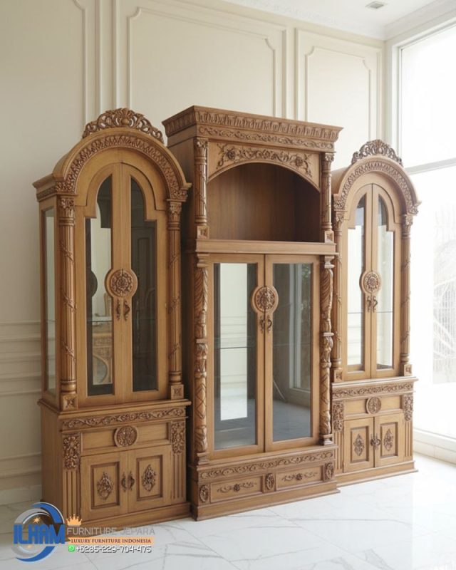 Bufet Lemari Hias, Lemari Hias, Lemari Hias Kaca, Lemari Hias Kayu Jati, Lemari Hias Klasik, Lemari Hias Mewah, Lemari Hias Minimalis, Lemari Hias Ruang Tamu, Lemari Hias Sudut, Lemari Hias Terbaru, Lemari Hias TV, Model Lemari Sudut, Ruang Dapur, Ruang Kerja, Ruang Makan, Ruang Tamu, Kabinet Lemari Hias Jati Klasik Ruang Tamu Mewah