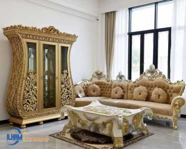 Bufet Lemari Hias, Lemari Hias, Lemari Hias Kaca, Lemari Hias Kayu Jati, Lemari Hias Klasik, Lemari Hias Mewah, Lemari Hias Minimalis, Lemari Hias Ruang Tamu, Lemari Hias Sudut, Lemari Hias Terbaru, Lemari Hias TV, Model Lemari Sudut, Ruang Dapur, Ruang Kerja, Ruang Makan, Ruang Tamu, Model Sofa Tamu Jepara Set Lemari Kaca Hias Gold Mewah Klasik Bandung Terbaru