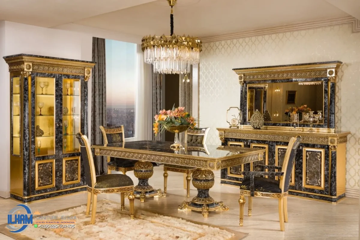 Dining Room Meja Makan Klasik Finishing Marble Black, Desain Meja Makan Mewah, Kursi Makan Mewah, Meja Makan, Meja Makan Klasik, Meja Makan Klasik 10 Kursi, Meja Makan Klasik 6 Kursi, Meja Makan Klasik 8 Kursi, Meja Makan Klasik Bundar, Meja Makan Klasik Eropa, Meja Makan Klasik Jati, Meja Makan Klasik Mewah, Meja Makan Mewah, Meja Makan Mewah Kayu Jati, Meja Makan Mewah Modern, Ruang Makan