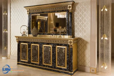 Dining Set Bufet Credenza Klasik Finishing Marble Black, Desain Meja Makan Mewah, Kursi Makan Mewah, Meja Makan, Meja Makan Klasik, Meja Makan Klasik 10 Kursi, Meja Makan Klasik 6 Kursi, Meja Makan Klasik 8 Kursi, Meja Makan Klasik Bundar, Meja Makan Klasik Eropa, Meja Makan Klasik Jati, Meja Makan Klasik Mewah, Meja Makan Mewah, Meja Makan Mewah Kayu Jati, Meja Makan Mewah Modern, Ruang Makan