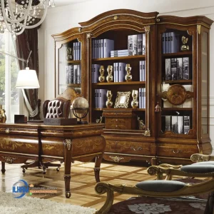 Lemari Ruang Meja Kerja Direktur Ukiran Jati Klasik Furniture Jepara