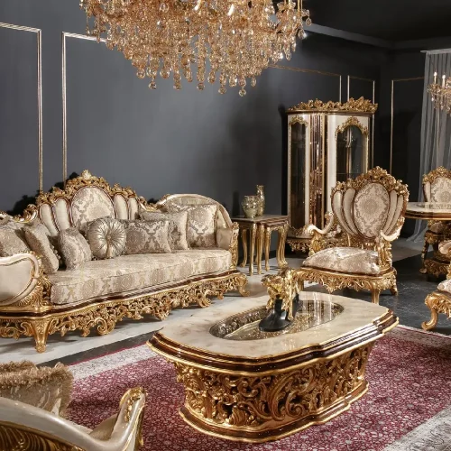 Set Sofa Tamu Mewah Ukiran Turki Baroque Termewah