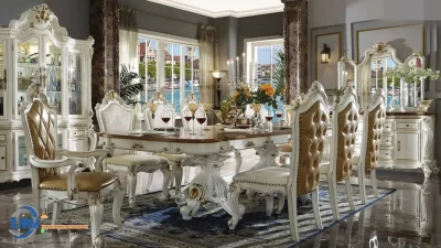 Luxury Dining Table Classic Meja Makan 8 Kursi Ukiran Mewah