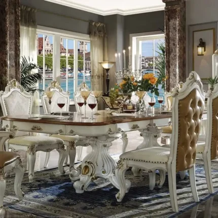 Luxury Dining Table Classic Meja Makan 8 Kursi Ukiran Mewah