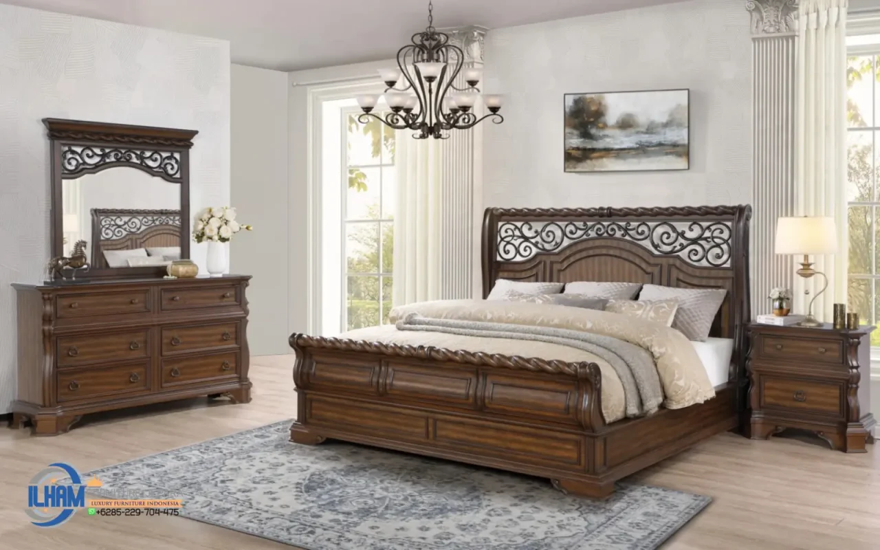 Model Tempat Tidur Mewah Klasik Jati Qwerina