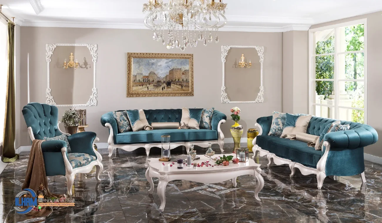 Sofa Modern Ruang Tamu Chesterfield Jepara Terbaru