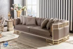 Sofa Satinless Mewah Ruang Tamu Modern Jepara Terbaru