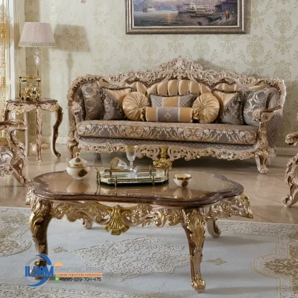 3 Seater Sofa Jepara Mewah Ruang Tamu Klasik Terbaru