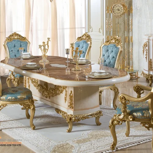 Dining Set Interior Ruang Meja Makan Mewah Klasik Rumah Jakarta
