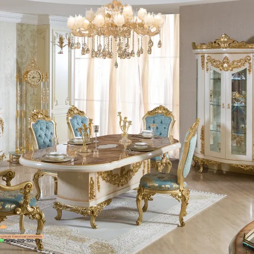 Gaya Interior Ruang Meja Makan Mewah Klasik Rumah Jakarta