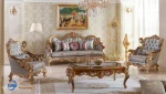 One Set Sofa Klasik Mewah Gold Classic Living Room