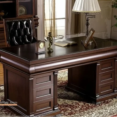 Set Meja Kantor Direktur Minimalis Jepara Terbaru