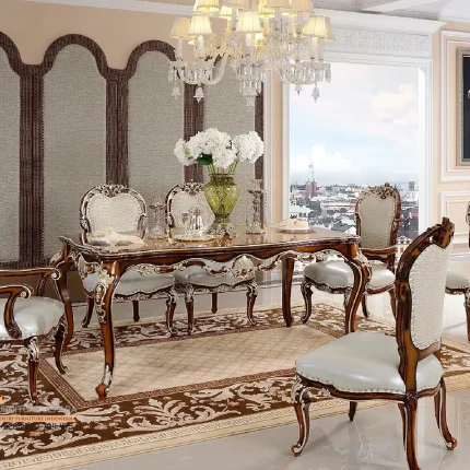 Model Meja Makan Mewah Ukir Jakarta Luxury Carving