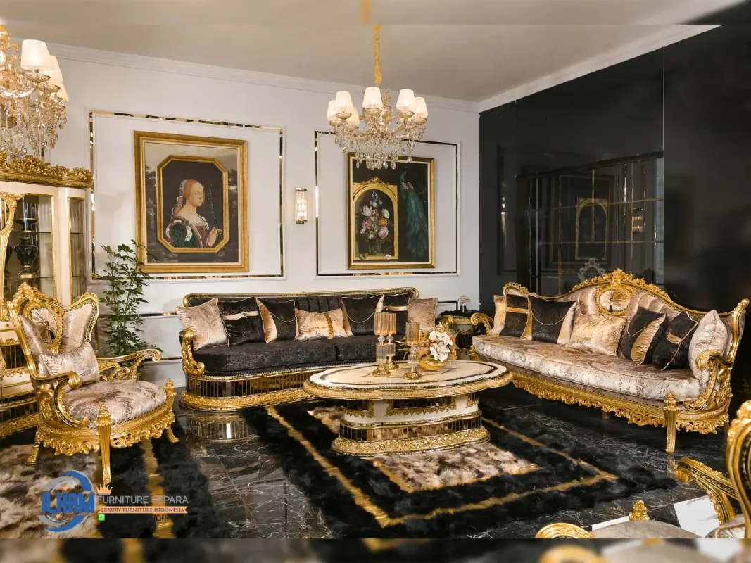 Sofa Tamu Mewah Jakarta Classic Luxury Livingroom