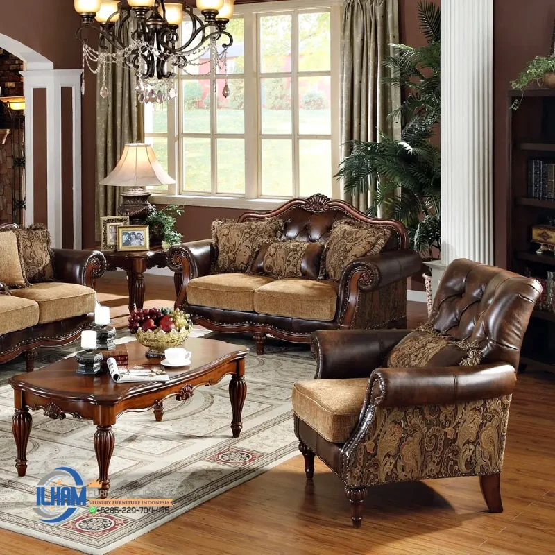 Beli Kursi Sofa Tamu Mewah Desain Klasik Mewah Jepara