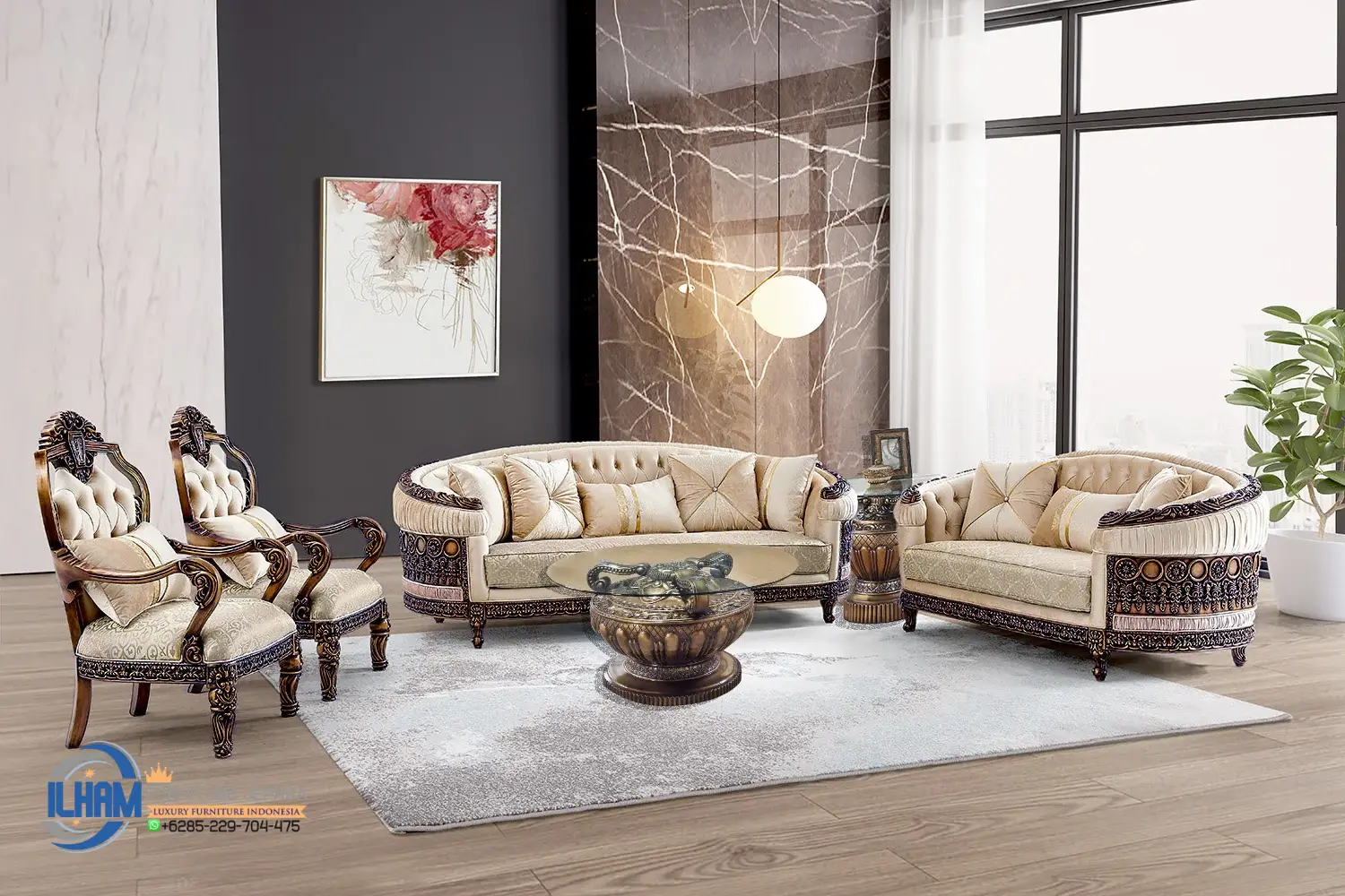 Custom Sofa Tamu Mewah Klasik Antique Living Room Set Custom Sofa Tamu Mewah Klasik Antique Living Room Set