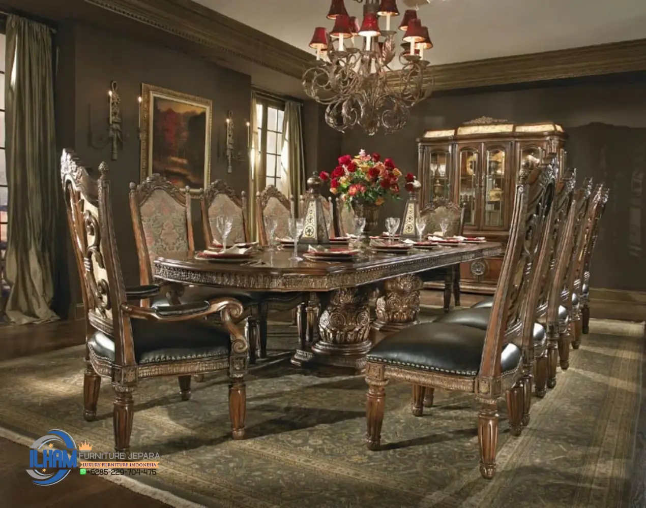 Dining Set Meja Makan Klasik Eropa Terbaru Jepara Dining Set Meja Makan Klasik Eropa Terbaru Jepara