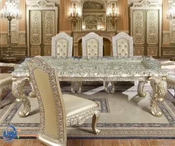 Dining Set Meja Ruang Makan Mewah Ukir Klasik Jepara