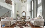 Gaya Sofa Tamu Klasik Gold Champagne Style Mewah Modern