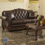 3 Seater Sofa Kulit Asli Ruang Mewah Minimalis