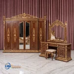 Ilham Furniture Lemari Meja Rias Kamar Tidur Klasik Jepara Gold Jati Mewah Terbaru