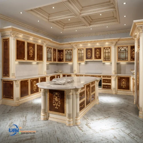 Kabinet Kitchen Set Klasik Mewah Hunian Sultan