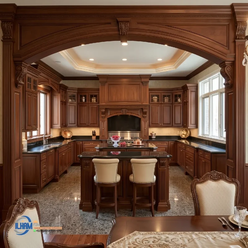 Kitchen Set Jati Klasik Naturale Kemewahan dan Fungsionalitas Dapur