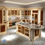 Lemari Kitchen Set Klasik Mewah Hunian Sultan
