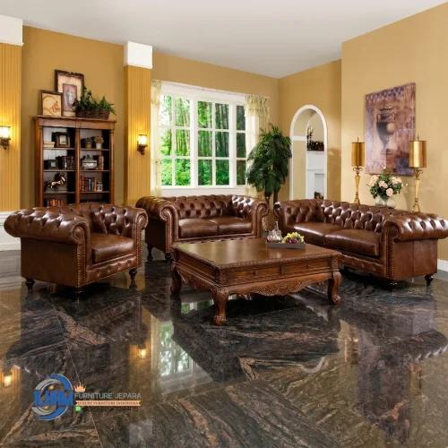 Model Sofa Kulit Asli Ruang Tamu Minimalis