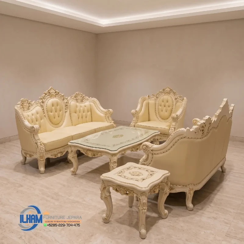 Model Sofa Tamu Jepara Mewah Ukir Klasik Handmade