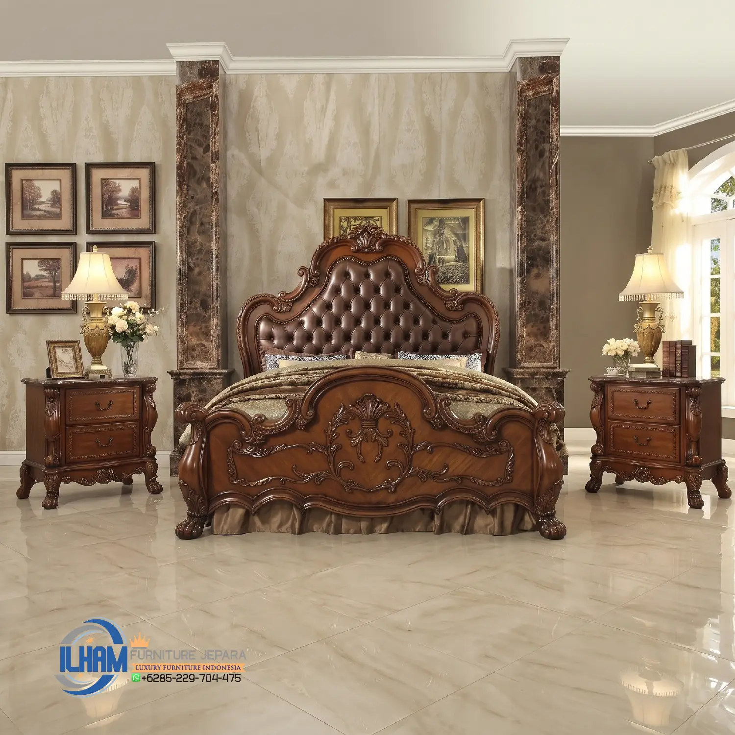 Set Tempat Tidur Jati Klasik Kamar Tidur Utama Set Tempat Tidur Jati Klasik Kamar Tidur Utama