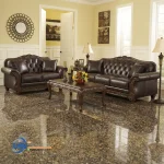 Sofa Kulit Asli Ruang Mewah Minimalis