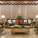 Sofa Kulit Klasik Gaya Rumah Eropa