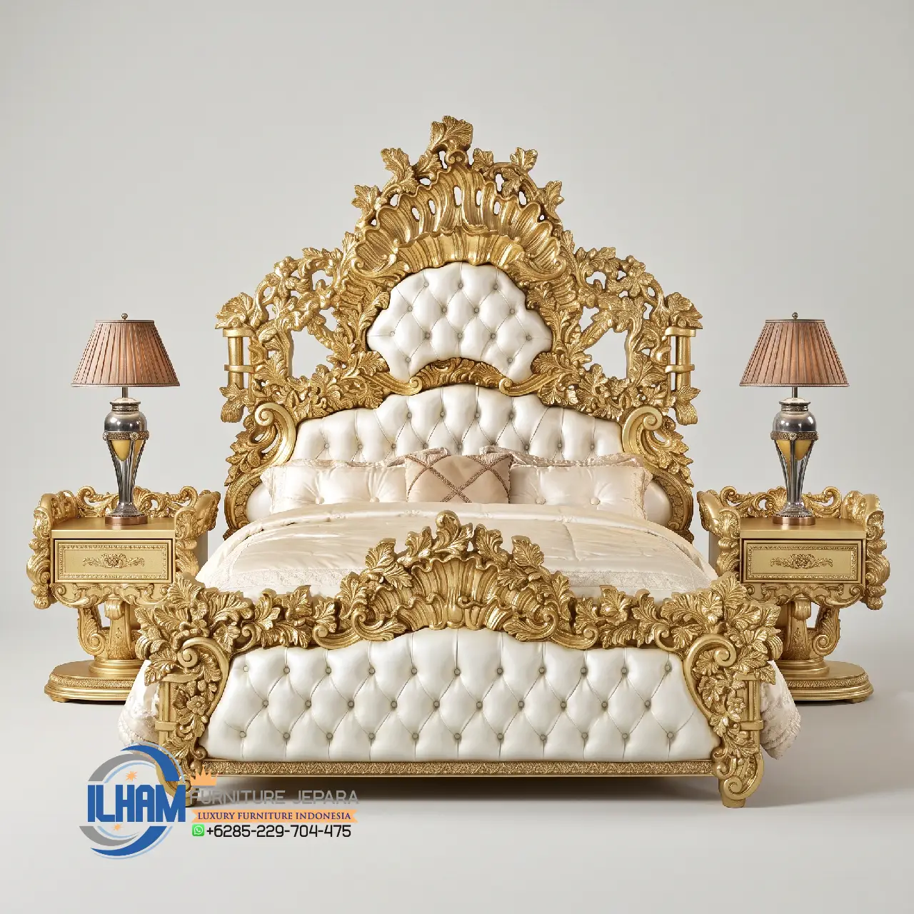 Tempat Tidur Mewah Gold Klasik Jepara Tempat Tidur Mewah Gold Klasik Jepara