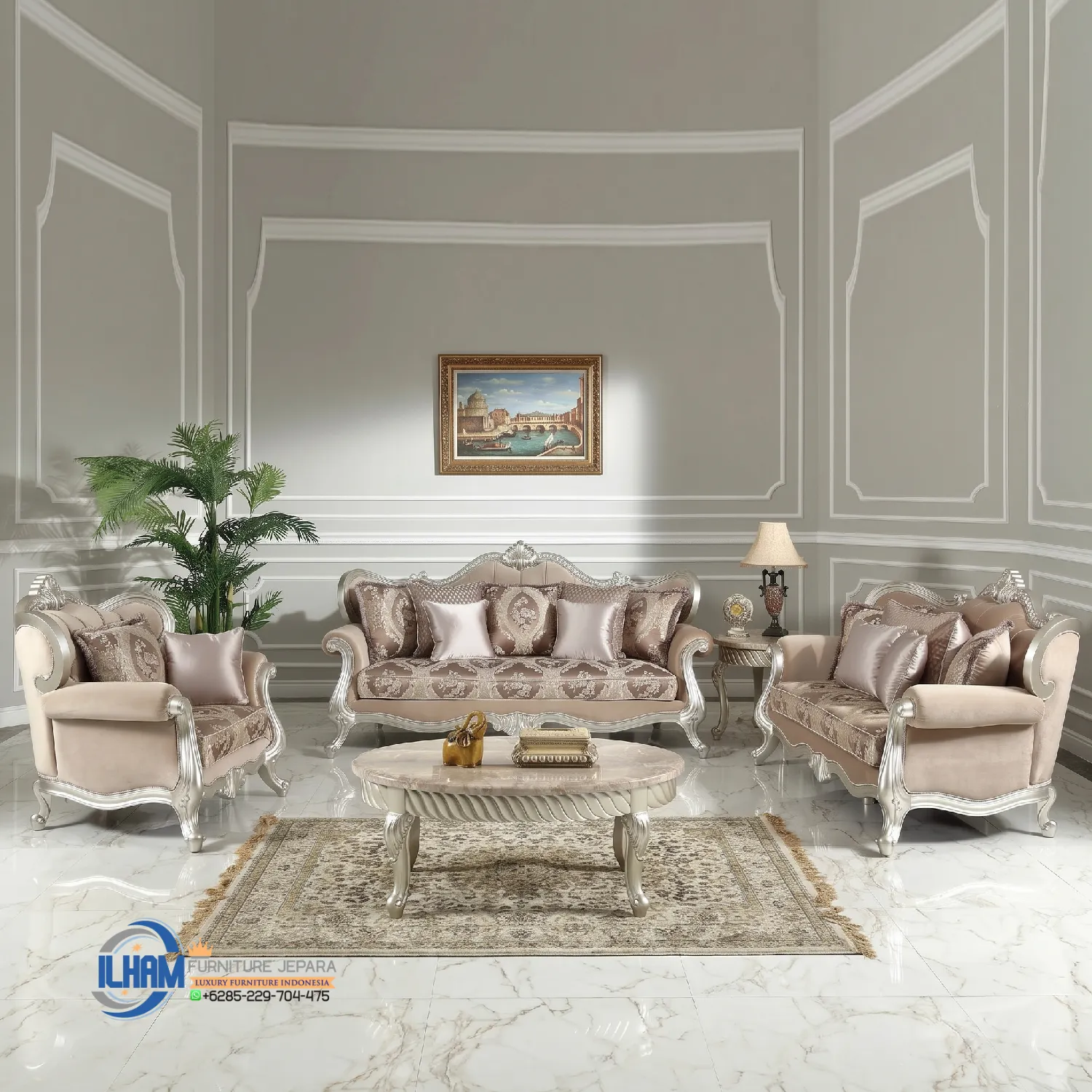 Set Sofa Tamu Mewah Luxury Jepara